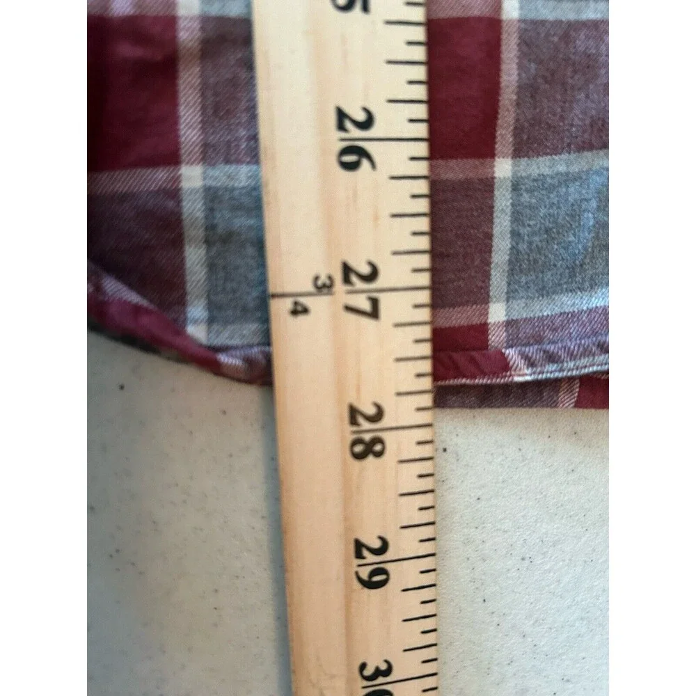 Lucky Brand Light Flannel Shirt Mens Large Plaid Button Up Pockets Pearl… - Picture 8 of 8